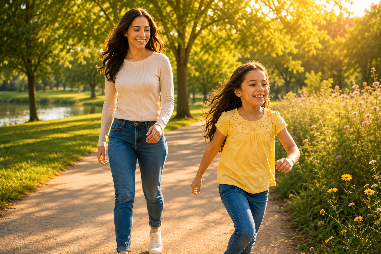 Allergy physician consulting with a parent and child in a bright modern exam room
